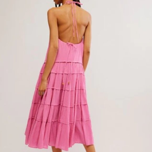 Free People Somewhere Sunny Drop-Waist Maxi Dress | Island Flower | Size L | NWT - Picture 2 of 5